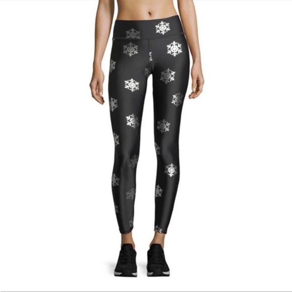 Terez Snowflake Foil Leggings - Picture 1 of 6
